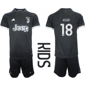 Juventus Moise Kean #18 Dětské Alternativní dres komplet 2023-24 Krátký Rukáv (+ trenýrky)